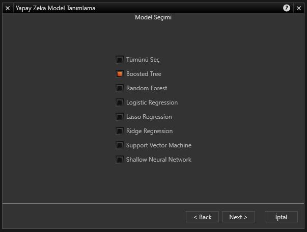 Yapay Zeka Model Seçenekleri